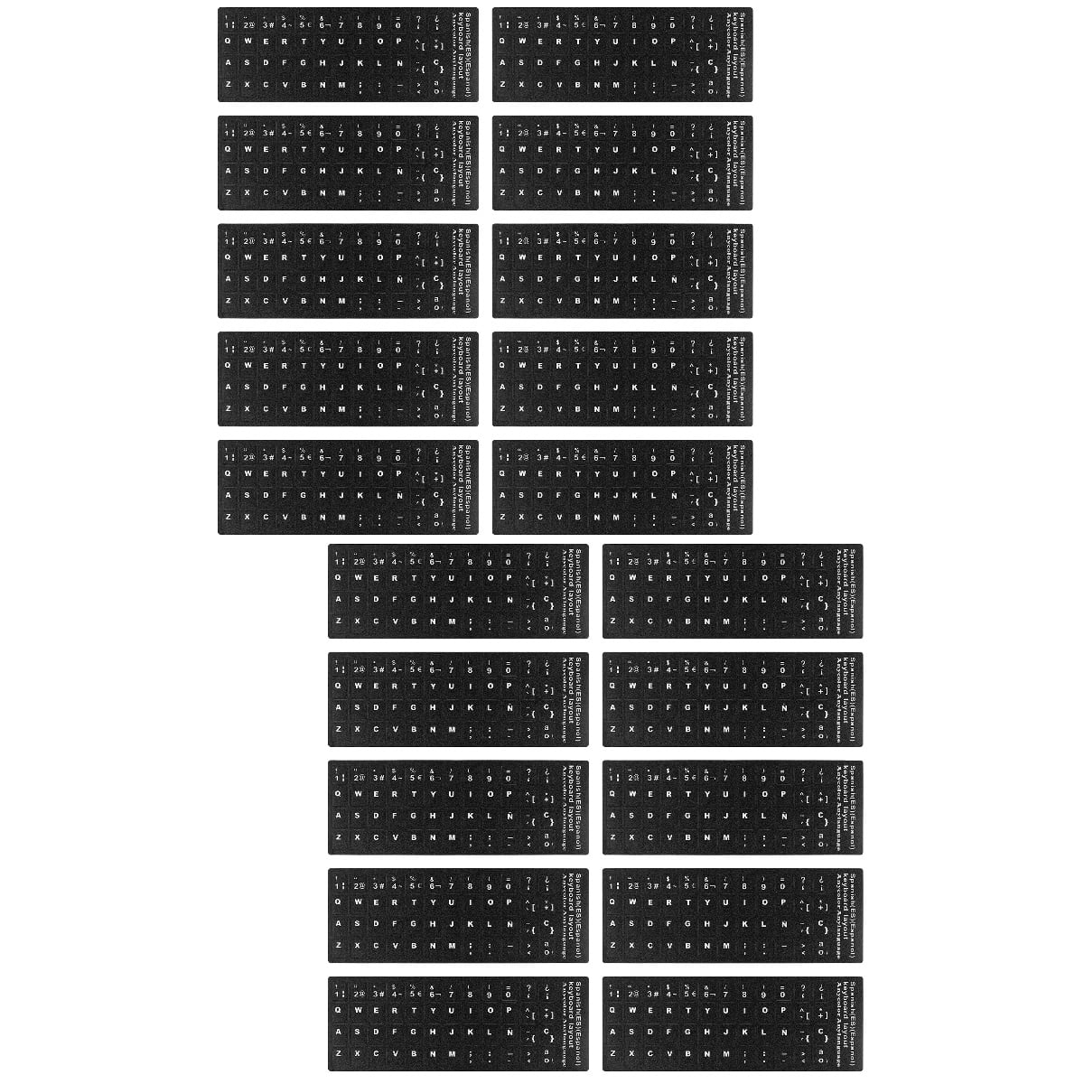 20 Sheets Computer Keyboard Stickers Laptop Notebook Keyboard Stickers