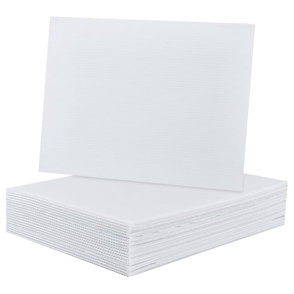 20 Sheets Corrugated Plastic Sheets 28x21.5cm/11x8.5inch Blank Yard Lawn Signs 3mm Thick Rectangle Corrugated Sign Board Plastic Fluted Sheets for Advertising Board Model DIY Crafts White