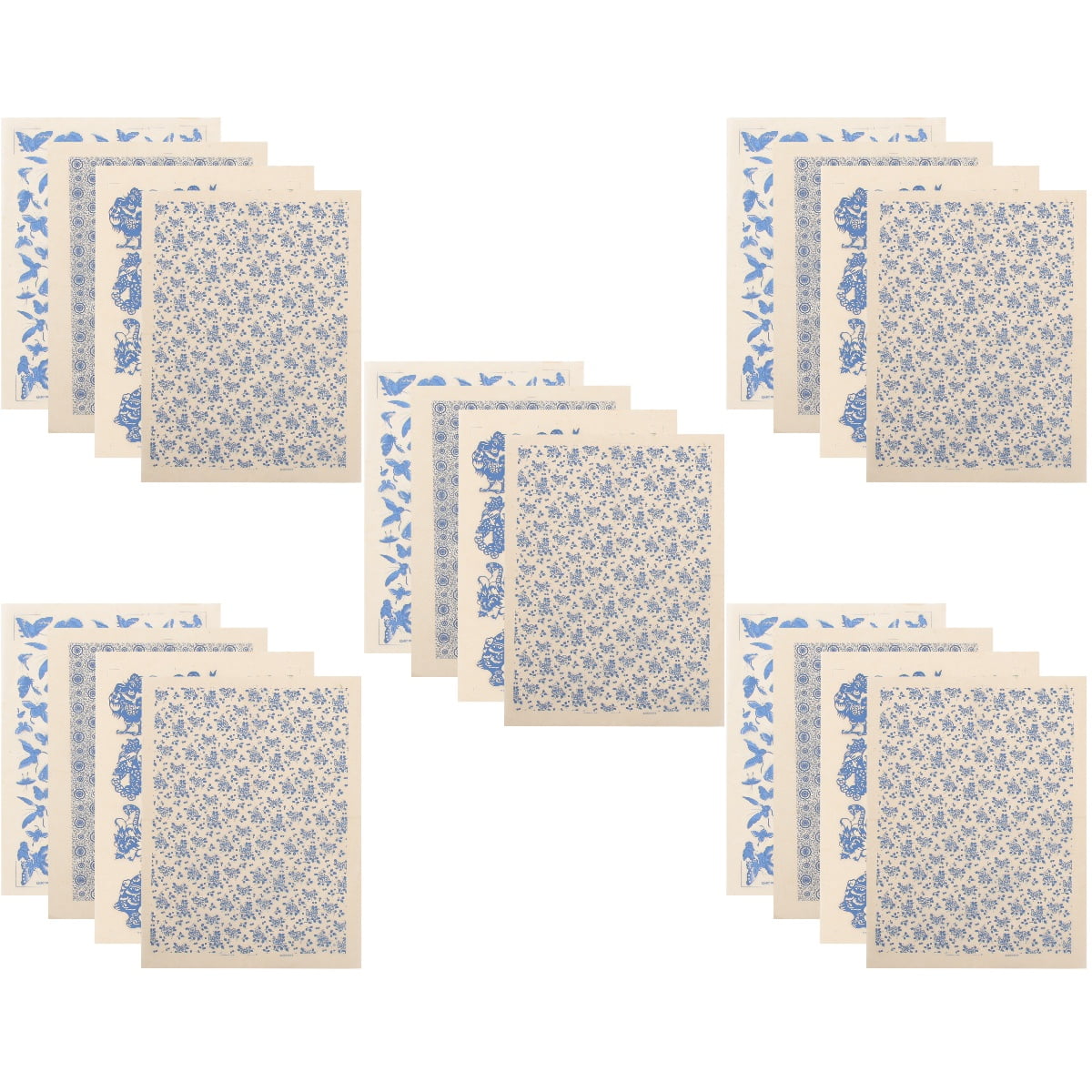 20 Sheets Decor Ceramics Clay Transfer Paper Classic Decal Decals for