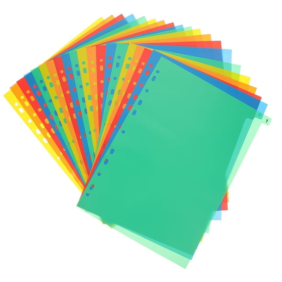 20 Sheets Durable Refill Paper Divider Labels Notebook Binder Separator Bible Tab