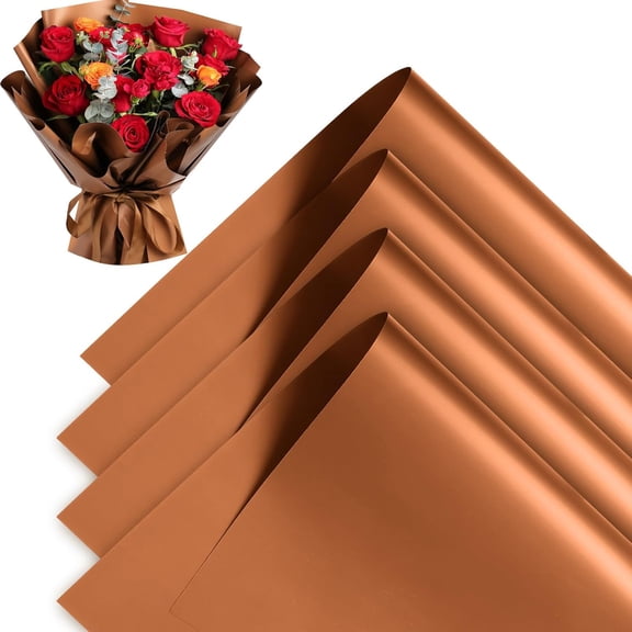 20 Sheets Flower Bouquet Wrapping Paper, 22.5 x 22.5 inch Folding Package Floral Wrapping Paper for Wedding Birthday Valentine's Day Gift DIY Bouquets Chocolate