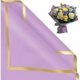thumbnail image 1 of 20 Sheets Flower Bouquet Wrapping Paper Light Purple Wrapping Paper Floral Paper Waterproof Wrapping Paper for Flower Bouquet,Purple Gift Wrapping Paper for Halloween,Birthday,Wedding Decor, 1 of 6