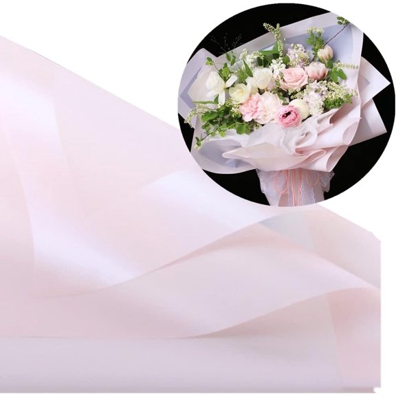 20 Sheets Flower Bouquets Wrapping Paper, Frosted  Packaging Paper or  Box Packaging,Packaged  Both Sides Paper Bundle Florist Bouquet Wraps Material 22.8" ()