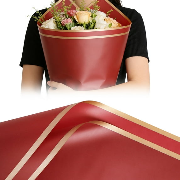 20 Sheets Flower Wrapping Paper 58cm Border Water Bouquet Wrapping Paper Florist Packaging Paper For Wedding Birthday DIY