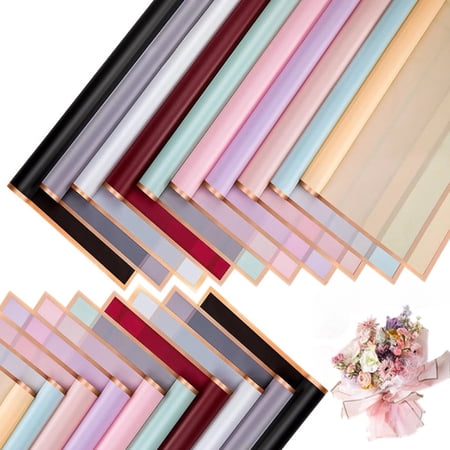 20 Sheets Flower Wrapping Paper - Waterproof Floral Bouquet Wrapping Paper, Florist Supplies Packaging Paper for Wedding Birthday Gift DIY