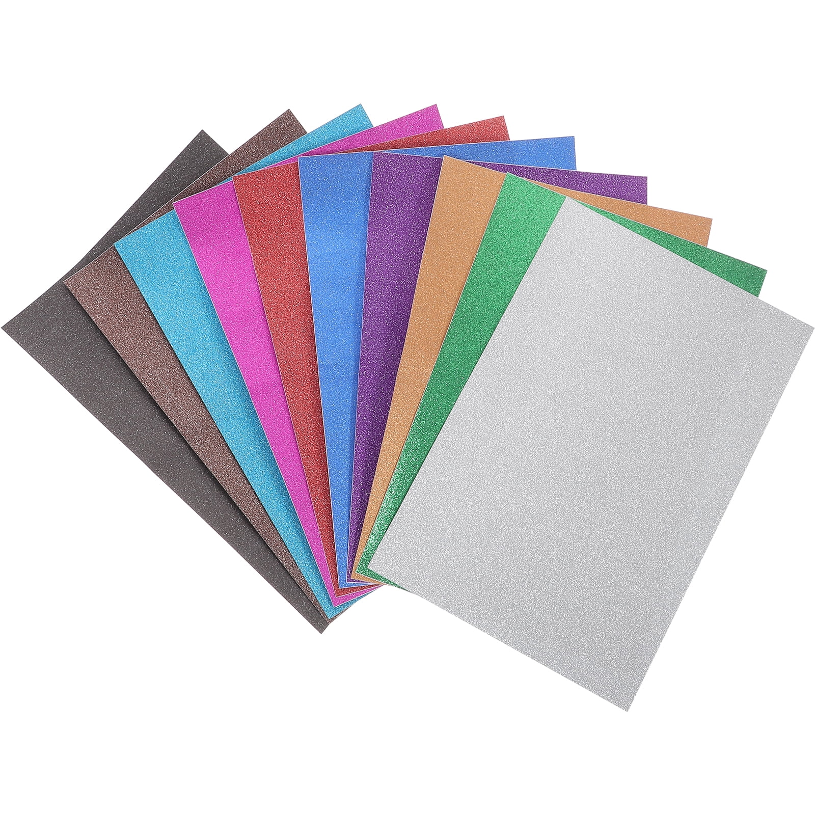 20 Sheets Glitter Cardstock Paper Sparkle A4 Card Paper Adhesive