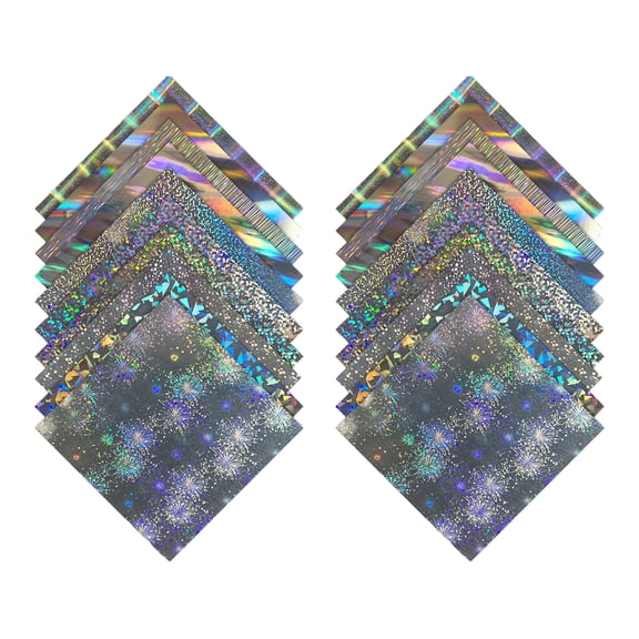 20 Sheets Glittered Craft Paper Shimmering Plastic Sheets for Craft Scrapbooking Card Making Photo Album and Packaging