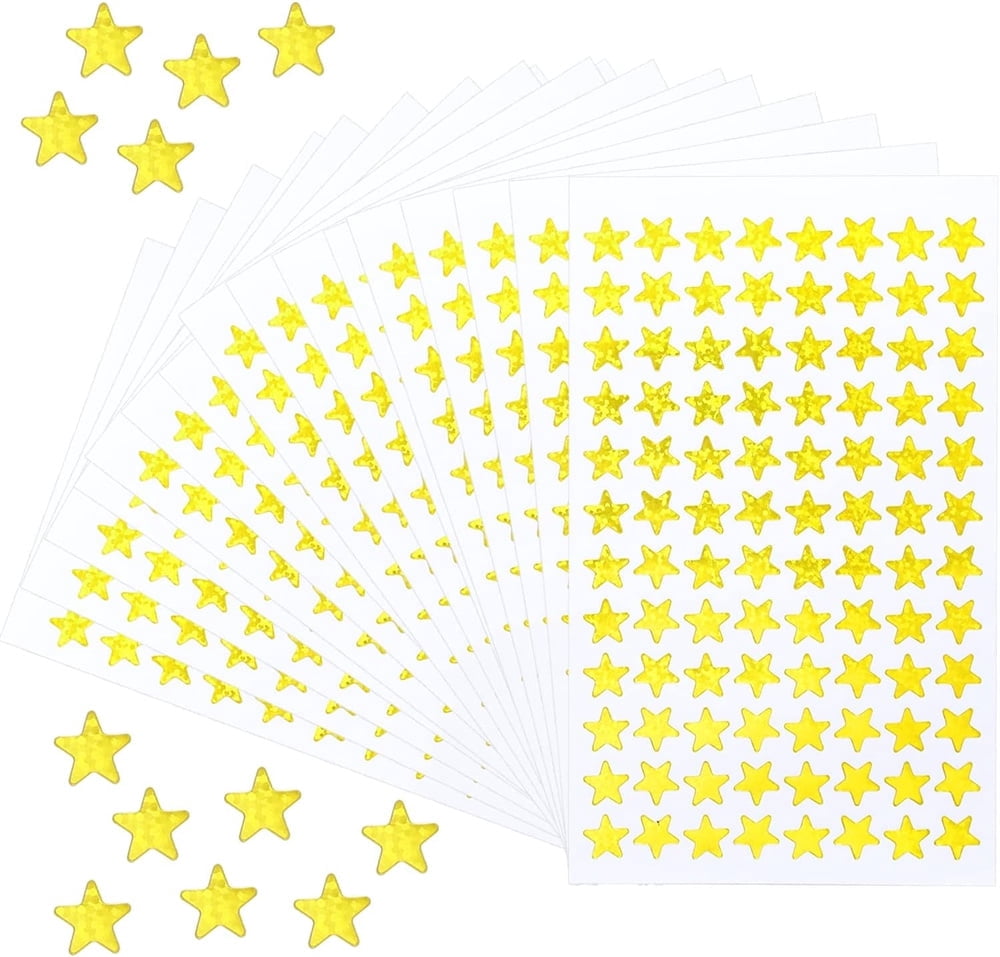20 Sheets Gold Star Stickers,Reward Stickers for Children,Foil Star ...