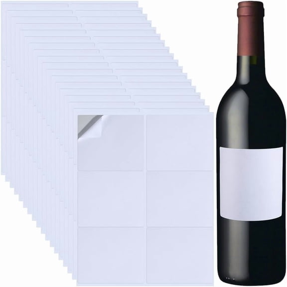 20 Sheets Label Printer Paper Rectangle Adhesive Wine Bottle Labels Printable Stickers for Laser/Inkjet Printers (102 * 85mm) diy