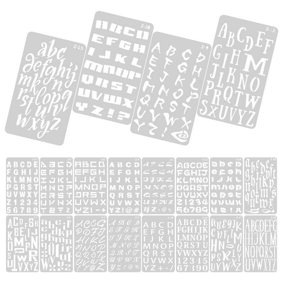20 Sheets Letter Stencils Alphabet Dies Making Machine for Painting Blank White