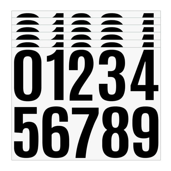 20 Sheets Mailbox Number stickers, 4 inch Waterproof Vinyl Large Decals Self Adhesive House numbers for Signs Cars Doors Business Address number (Black) by GIXUSIL