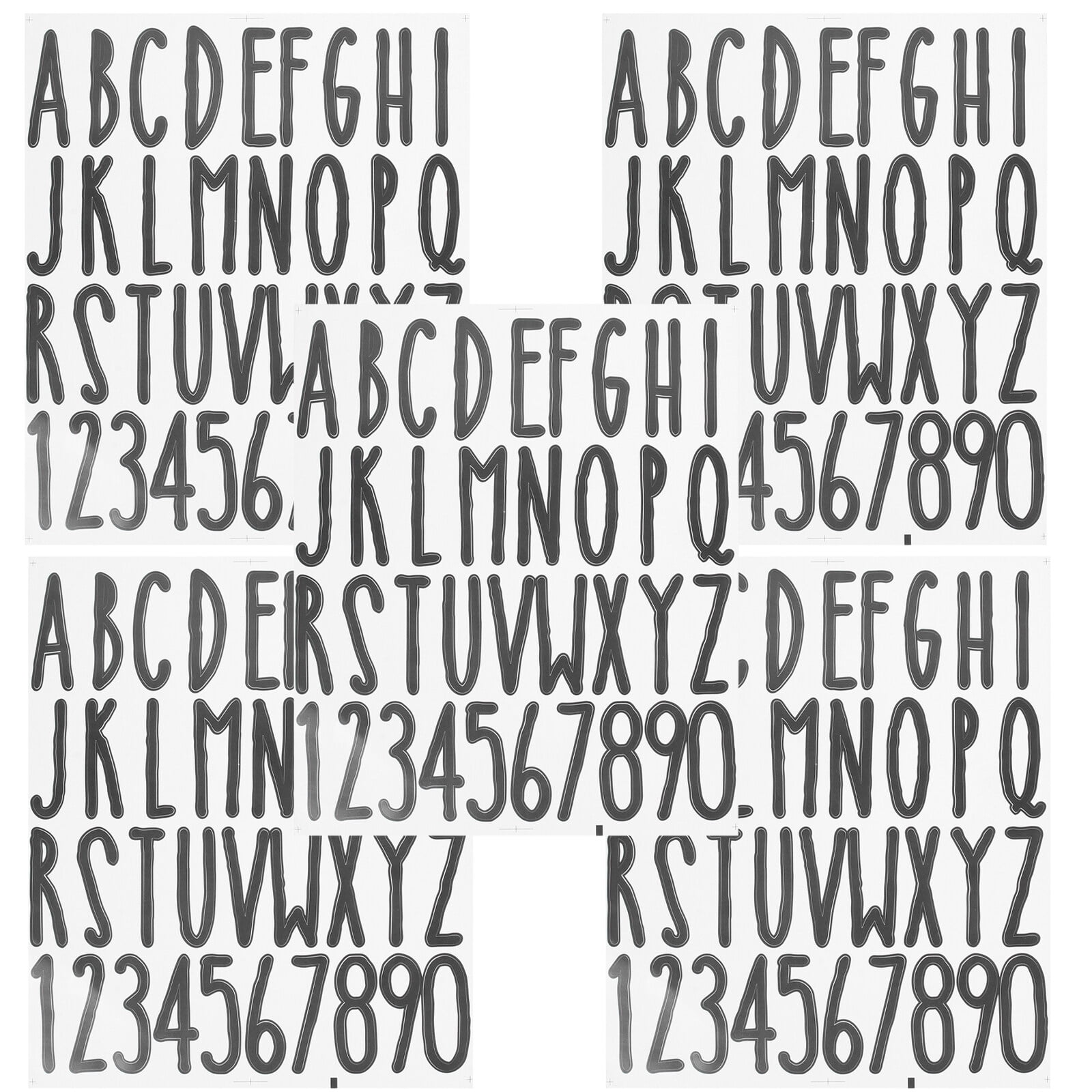 20 Sheets Mailbox Numbers Decals Mailbox Numbers Alphabet Decals ...