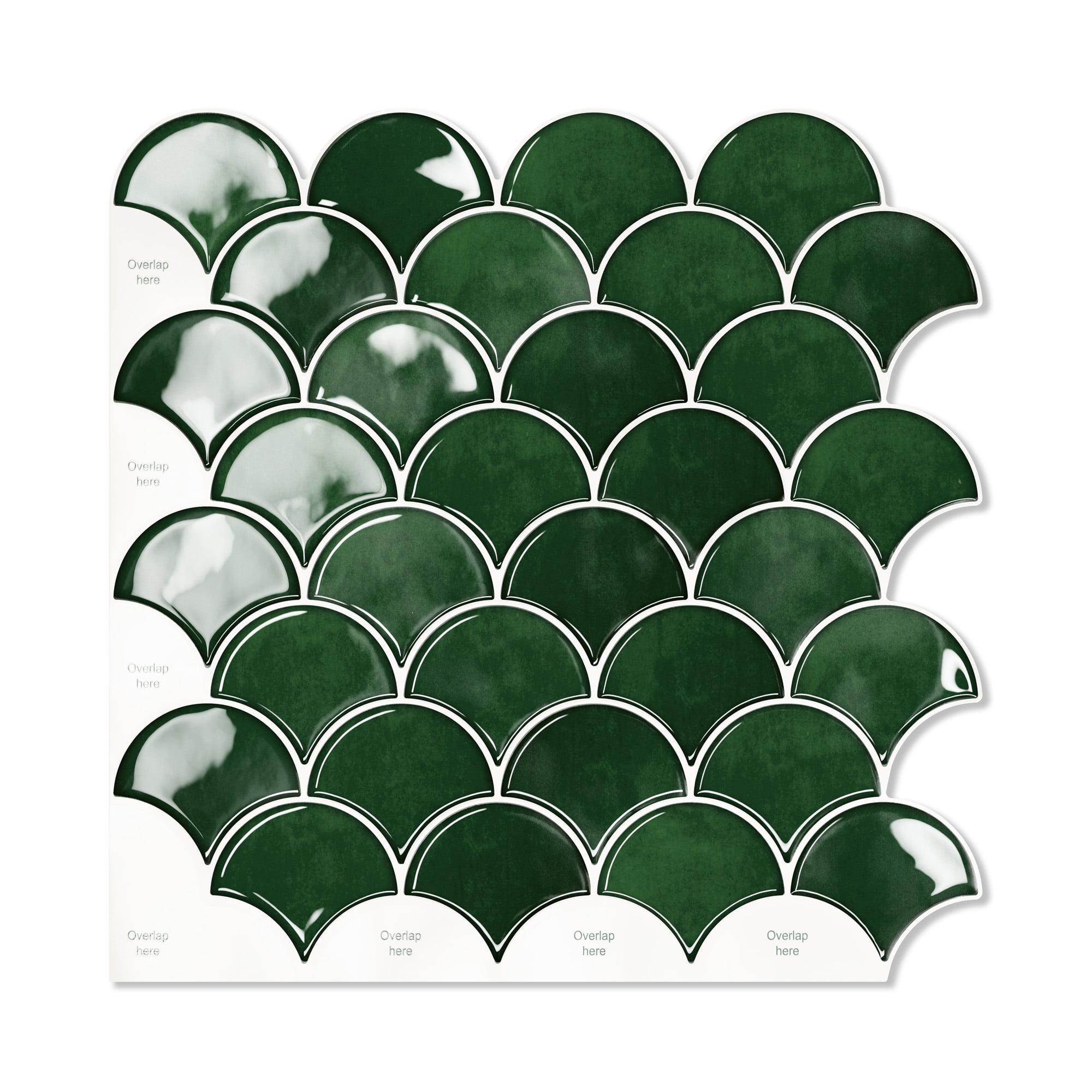 20 Sheets Peel and Stick Tile for Bathroom Kitchen Backsplash Tile Stickers Peel and Stick on Backsplash 12"x12" Fish Scale Removable Back Splash for Renters Living Room Fireplace