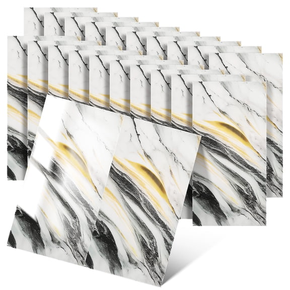 20 Sheets Peel and Stick Wall Panels, Self-Adhesive PVC Wall Panels for Kitchen Backsplash, Bathroom Decoration, 11.8" x 23.6"