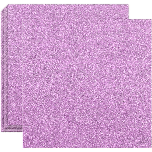 20 Sheets Pink Glitter Cardstock 1212, 250GSM/92lb Square Scrapbook Paper, Pink Cardstock for Greeting Cards, Cake Toppers,DIY Project, Birthday Wedding Party Decorations