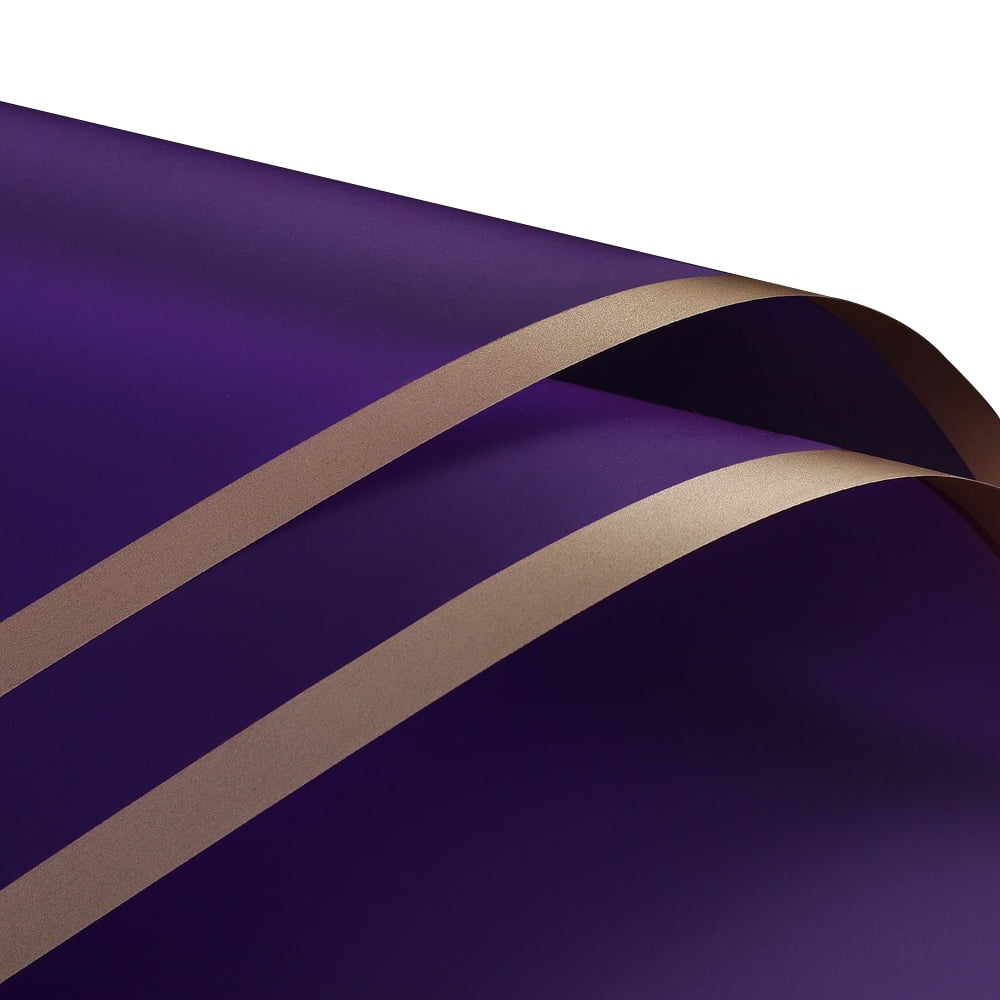 20 Sheets Pure color gold edge Flower Wrapping Paper,Florist Bouquet Supplies,DIY Crafts,Gift