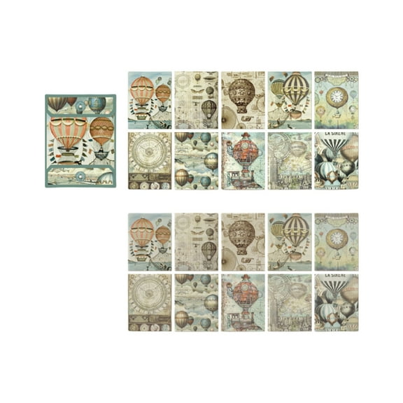 20 Sheets Retro Scrapbooking Paper Aesthetic Decorative Paper for Craft Scrapbooking Journal Photo Album Embellishment