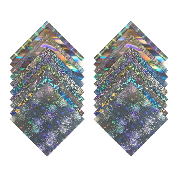 20 Sheets Shimmering Craft Paper Glittered Plastic Sheets for Craft Scrapbooking