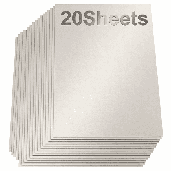 20 Sheets Silver Shimmer Cardstock 8.5 x 11 Metallic Paper, 80lb Card Stock Printer Paper for Invitations, Crafts, DIY Cards,Graduations
