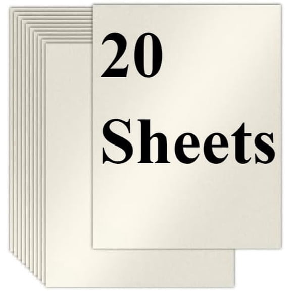 20 Sheets Silver Shimmer Cardstock 8.5 x 11 Metallic Paper, 80lb Card Stock Printer Paper for Invitations, Crafts, DIY Cards,Graduations