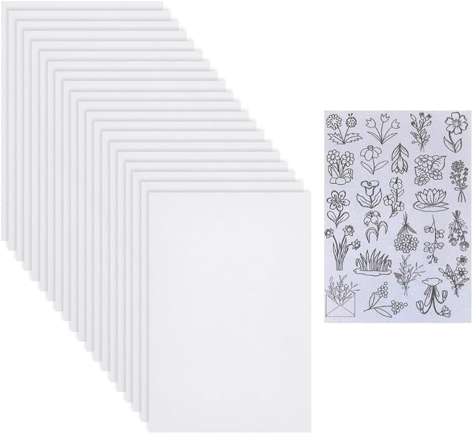 20 Sheets Wash Away Water Soluble Stabilizer 5.9X3.9 Inch Stick and ...