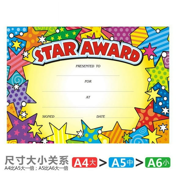 FENGGUIQU Kindergarten Graduation Diplomas Award Certificates 20 Sheets Reward Paper for Preschool and Early Learning