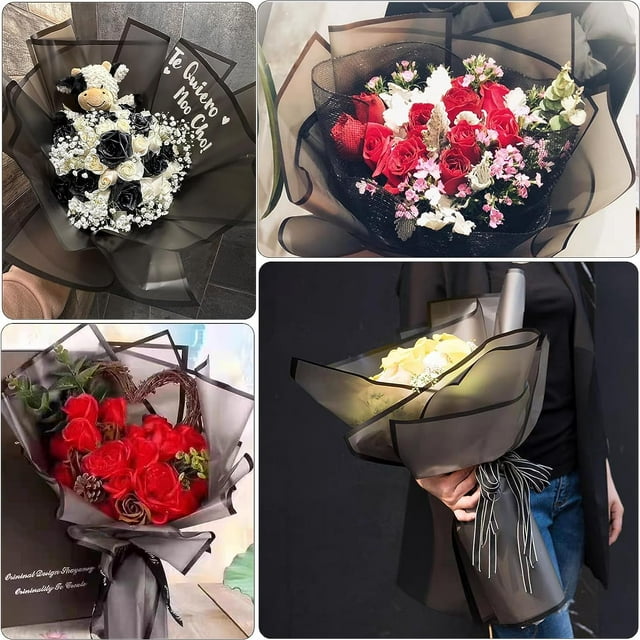 20 Sheets of Flower Bouquet Wrapping Paper Decorative Floral Wrapping Material Florist Wrapper