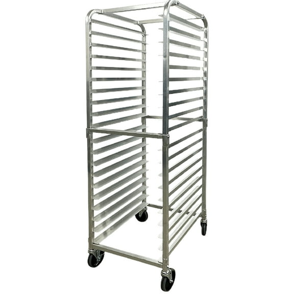 Elite Kitchen Supply Full Size Bun Rack, 20-Tier Silver Storage Organizer Rack, 20.5 x 26 x 69.5 Inches
