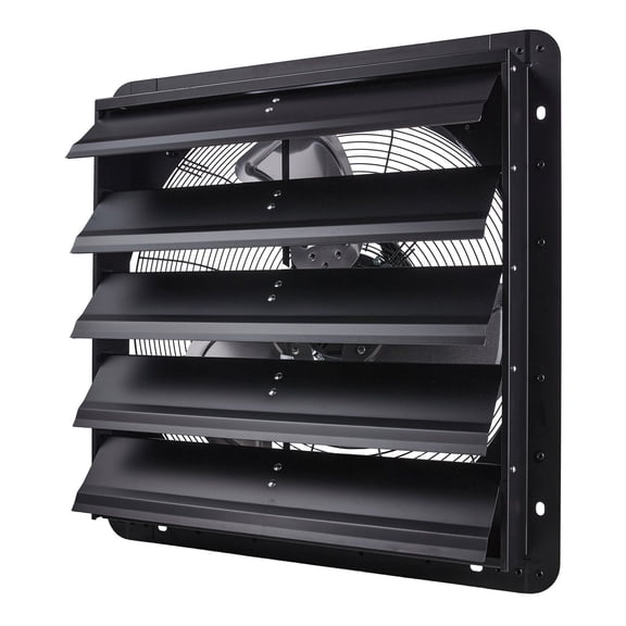 20" Shutter Exhaust Fan for Attic,Wall Mounted,3000 CFM High Performance Ventilation Fan with Variable Speed Controller,AC Motor,Durable Steel,Quiet Operation for Garage,Shed,Greenhouse Cooling