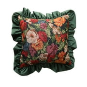 20" Square Pillow - Spice Floral Multi Luxury Throw Pillows,Retro Decoration Living Room Pillow