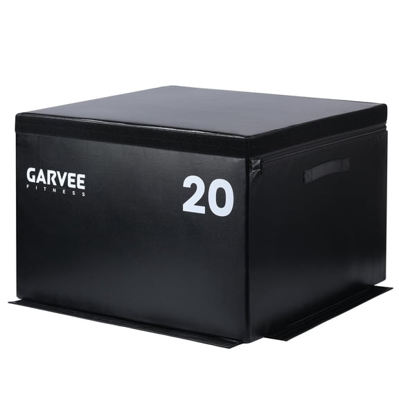 20" Stackable Soft Foam Plyo Box for Strength Training – Adjustable Jump Box for Home Gym, HIIT, Step Ups, Flexibility