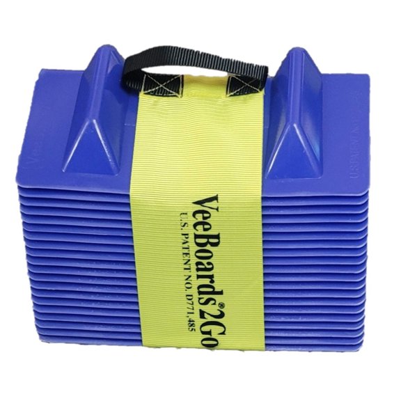 (20) Stacking VeeBoards® Ratchet Strap Corner Protectors VB2GO | COLOR OPTIONS Color: Blue