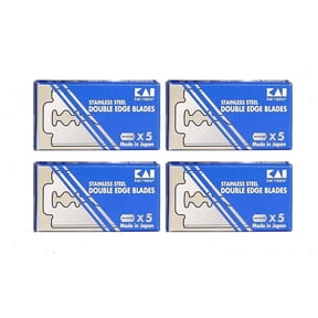 20 Stainless Steel Double Edge Razor blades from KAI Cutlery