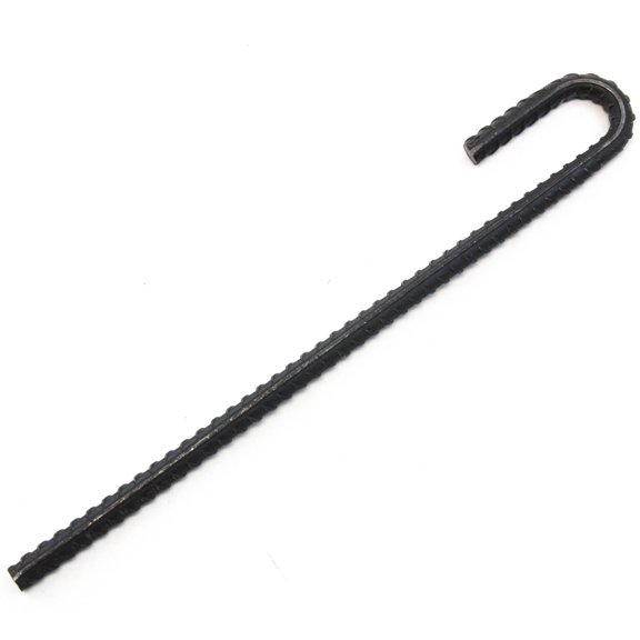 20 Steel Rebar Ground Stakes J Hook Heavy Duty 12 Inches Deer Fence Hard Firm Soil Set