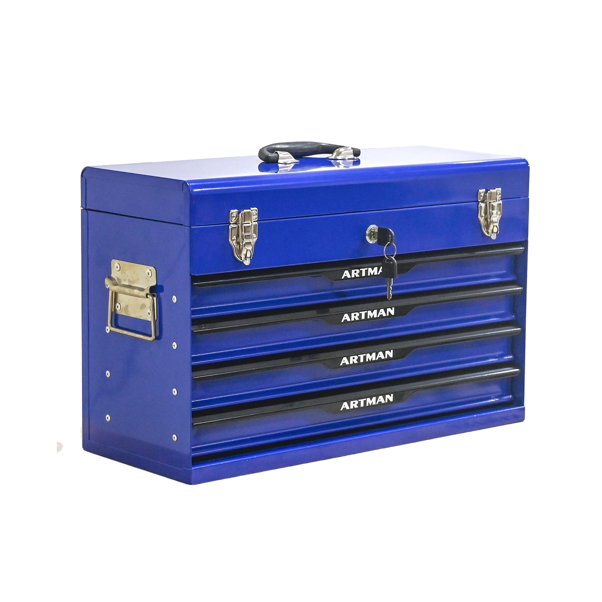 20" Steel Tool Box with Drawers, Lockable Powder-coated Storage