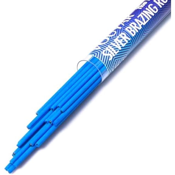 20 Sticks Flux Coated Brazing Rods Bcup-5 15% Silver Solder Phos Copper Brazing Alloys Flat Welding Rods Industry 1/16" x 18" for Air Conditioning Refrigerator Cold Storage HVAC Units