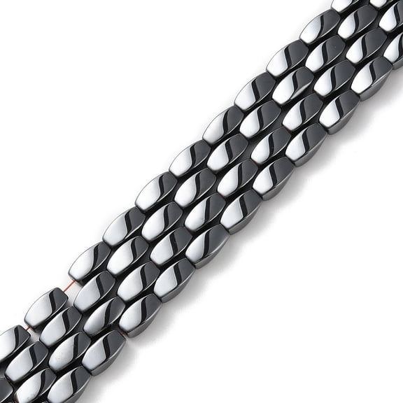 20 Strand Non-Magnetic Hematite Beads Strands 4 Faceted Twist Black about 6mm in diameter 12mm long hole: about 0.8mm 16 inch
