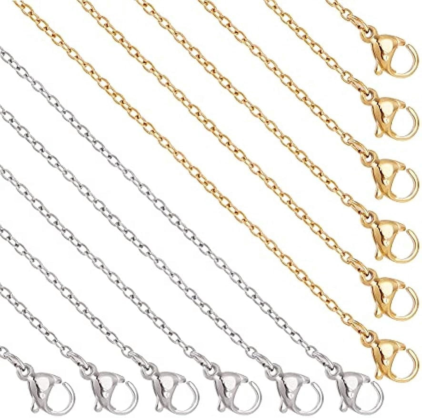 33ft 18K Gold Plated Rolo Box Chain – 2.5mm Wide Stainless Steel For Jewelry Making