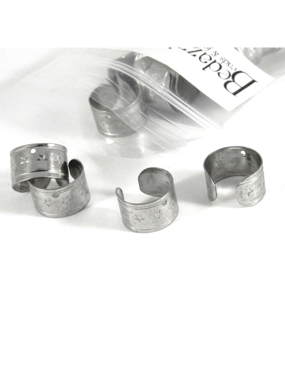 20 Surgical 304 Grade Stainless Steel Star Ear Cuff Clip On Fake Earring Jewelry Findings with Hole