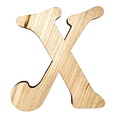 thumbnail image 1 of 20" Tall Birch Plywood Letter X | 1/4" Thick | Krafty Supply Letters | Beltorian, 1 of 3