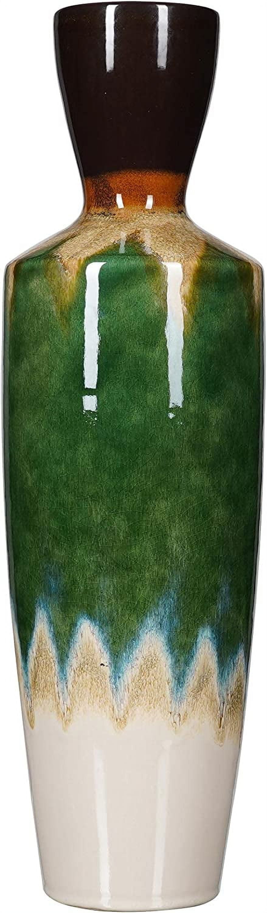 20" Tall Floor Vase for Home Decor, Large Ceramic Vase for Pampas Grass