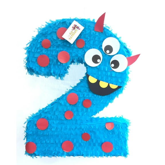 20'' Tall Number Two Piata Monster Theme
