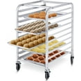20 Tier Bakery Rack w/ Lockable Wheels Aluminum Trolley Storage Cooling