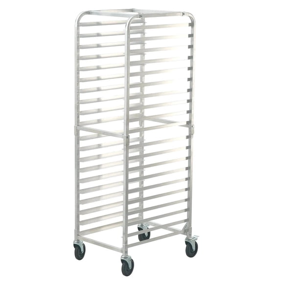 20-Tier Bakery Racks with Brake Wheels, Aluminum Racking Trolley Storage for Half Sheet, Speed Rack For Kitchen Home