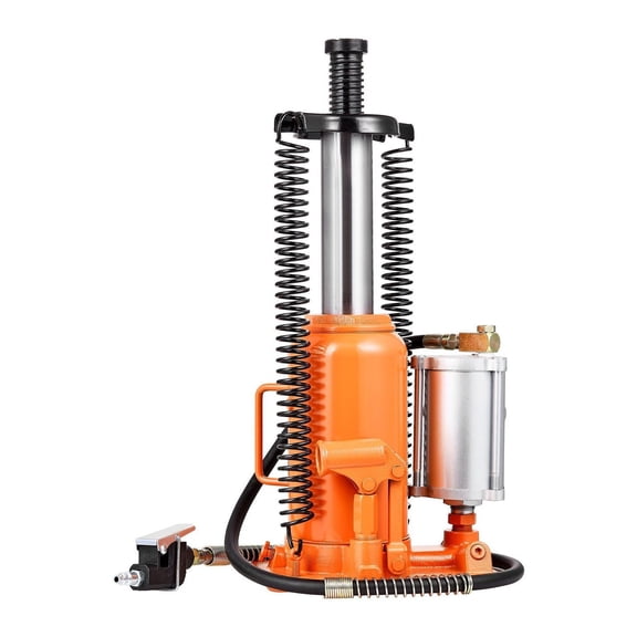 20 Ton Air Hydraulic Bottle Jack, 10.2-19.5 Inch Lift, Pneumatic/Manual Heavy Duty Jack for Car, Truck, RV - Orange