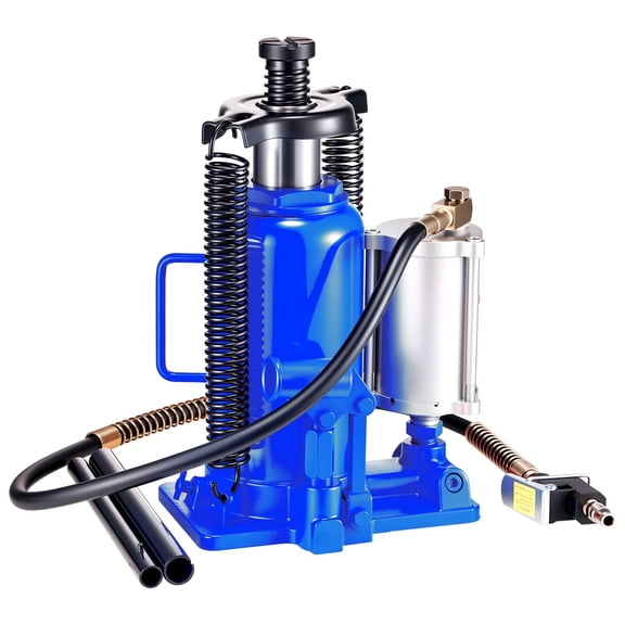 20 Ton Air Hydraulic Bottle Jack, 10.2"-19.5" Lift Range, Heavy Duty for Car, SUV, Truck, RV Repair, Blue