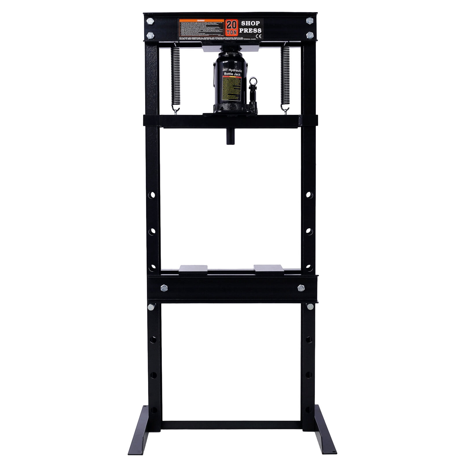 , 20 Ton Bottle Jack Shop Press, Bend, Straighten, or Press Parts, Install Bearings, U-Joints, Bushings, Ball Joints, and Pulleys,black, Black ,Steel ,