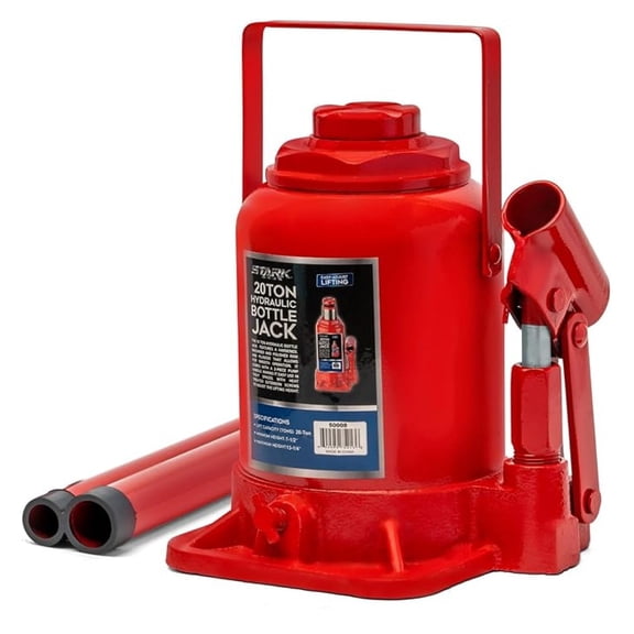 20-Ton Hydraulic Bottle Jack Large Capacity Weight Lifting Equipment with Handle Automotive (40,000 LBs)