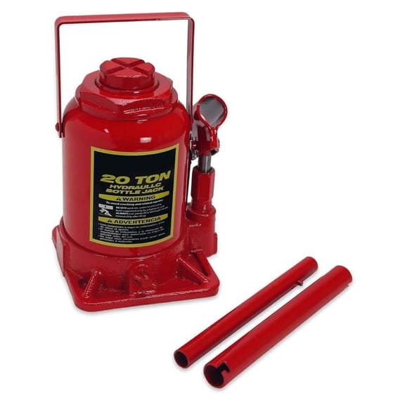 20-Ton Hydraulic Bottle Jack Large Capacity Weight Lifting Equipment with Handle Automotive (40,000 lb)