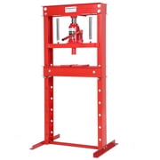 20 Ton Hydraulic H-Frame Shop Press   Heavy Duty Adjustable Table, Stamping Plates, Perfect for Auto Repair, Metalworking, Wheel Bearing Installation, Red